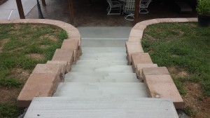Retaining Wall and Concrete Steps - Midwest Concrete and Construction 